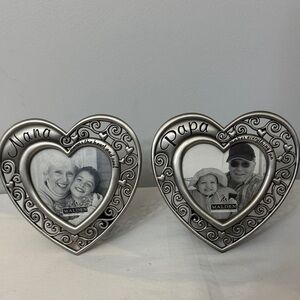 Malden Silver Heart Photo Frame Duo